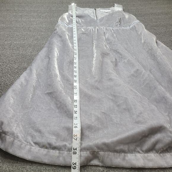 Liz‎ Lange Maternity Dress Womens Small Silver Velvet Sequin Strap V Neck A-Line - Picture 3 of 12
